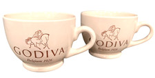 Set of 2 Godiva Belgium 1926 Coffee Cup Tea Hot Chocolate Mugs Coastal Cocktails