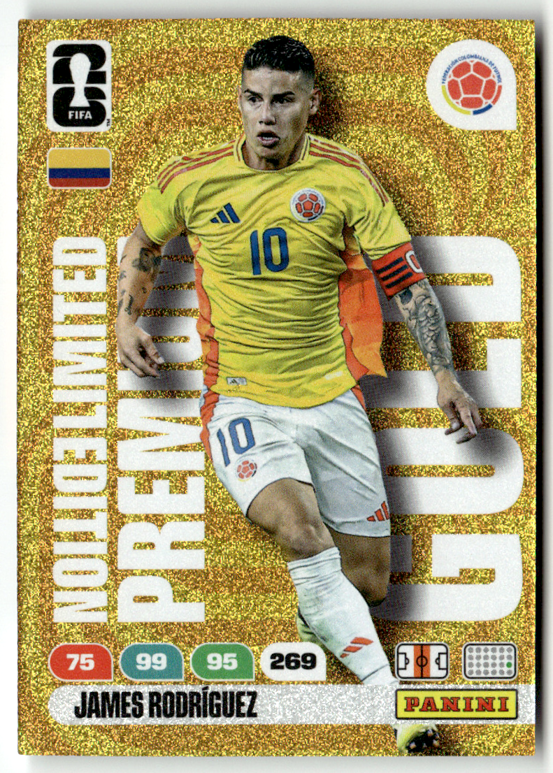 Panini World Cup Adrenalyn 2026 James Rodriguez Premium Limited