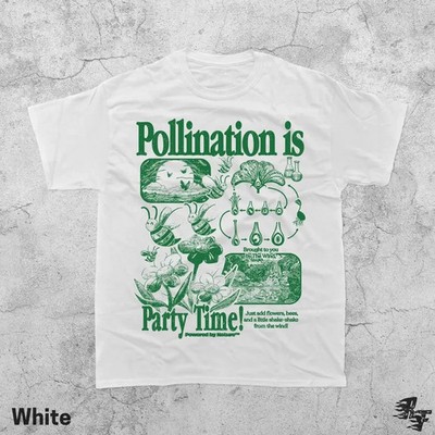 Bee Pollination Vintage T-Shirt, Retro Insect Flower Graphic Tee, 90s Botanical