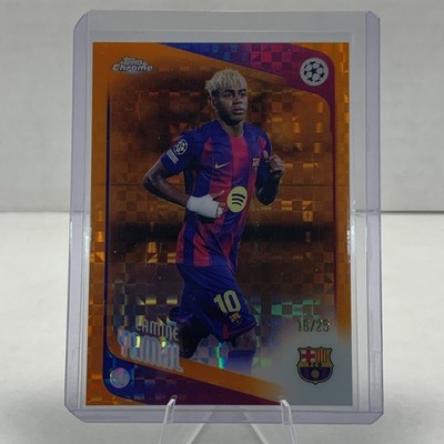 2025-26 Topps Chrome UEFA CC Lamine Yamal Orange X-Fractor /25 Barcelona FC