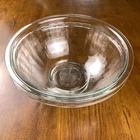Vintage PYREX Mixing Bowl Set Of 2 #325 Clear Glass Ribbed 2.5L 9"x4" EUC