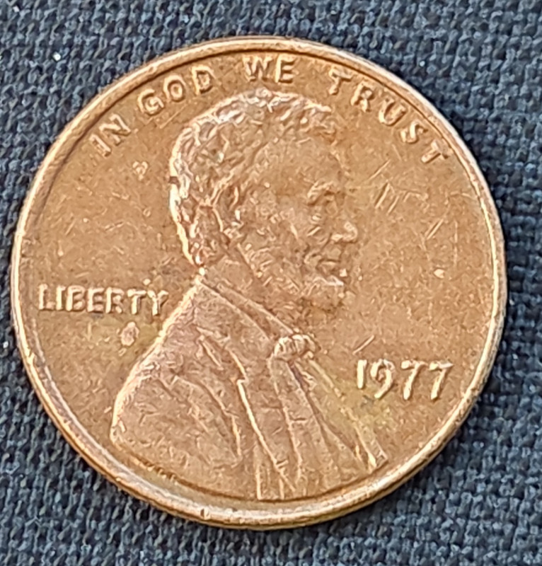 1977 Lincoln Memorial Penny BN Circulated Business Strike Philadelphia
