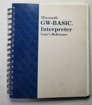 Microsoft GW-BASIC Interpreter User's Reference 1987 Spiral Binding Compaq ARC