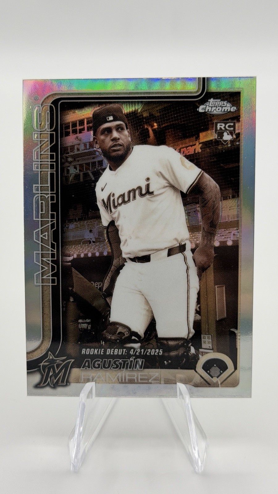2025 Topps Chrome Update Series - Agustin Ramirez #USC38 Sepia Refractor (RC)