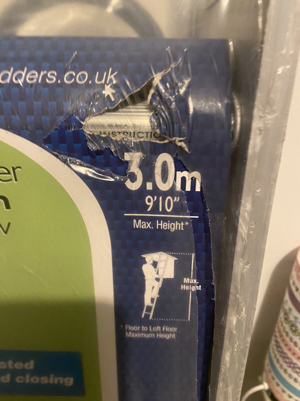 Abru Aluminium Loft Ladder 3 Section Sliding Attic Hatch Access Metal 2