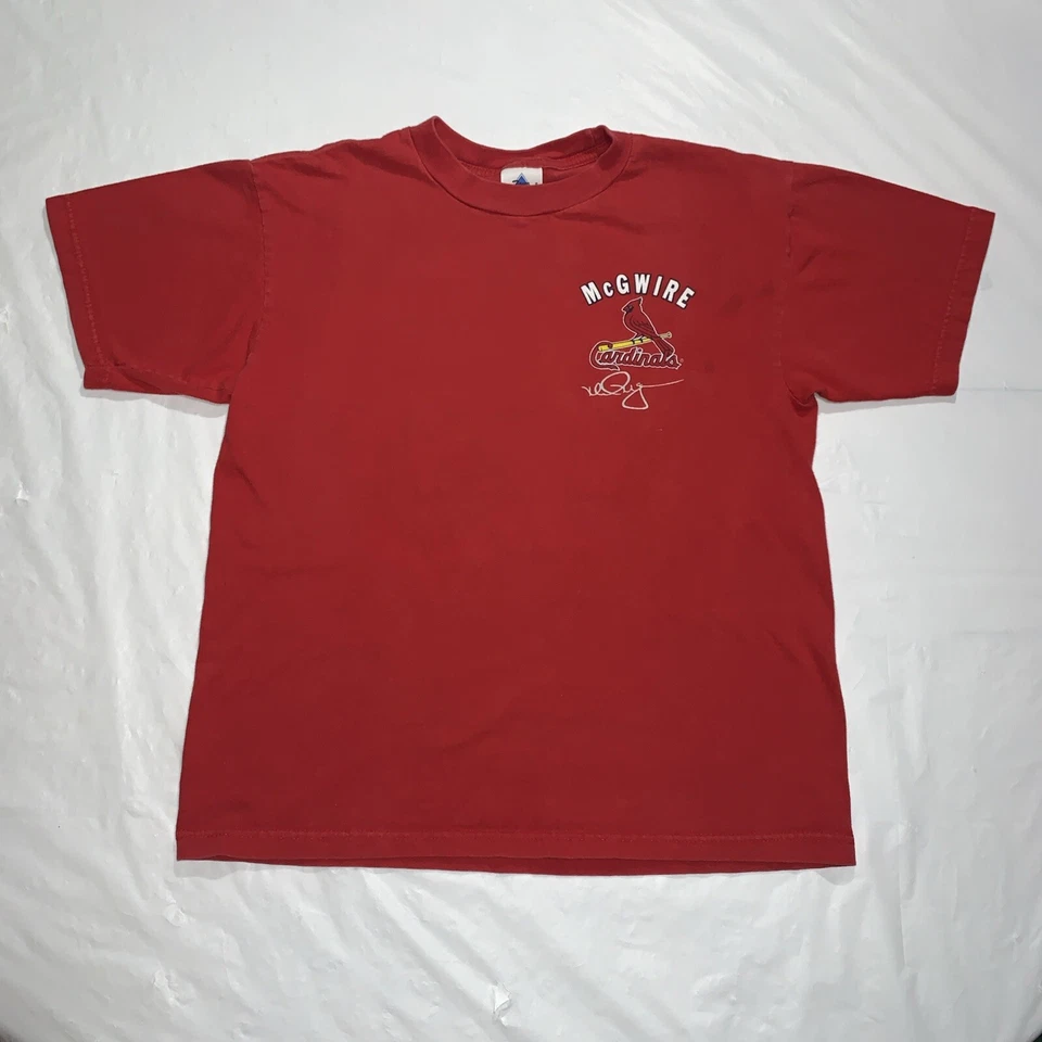 Camiseta deportiva majestuosa vintage 1998 de los Cardenales de San Luis Mark McGwire juvenil XL Foto 2 de 4