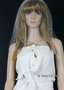 J Crew Women S Rhinestone Blusher Veil Wedding Short Veil 86357