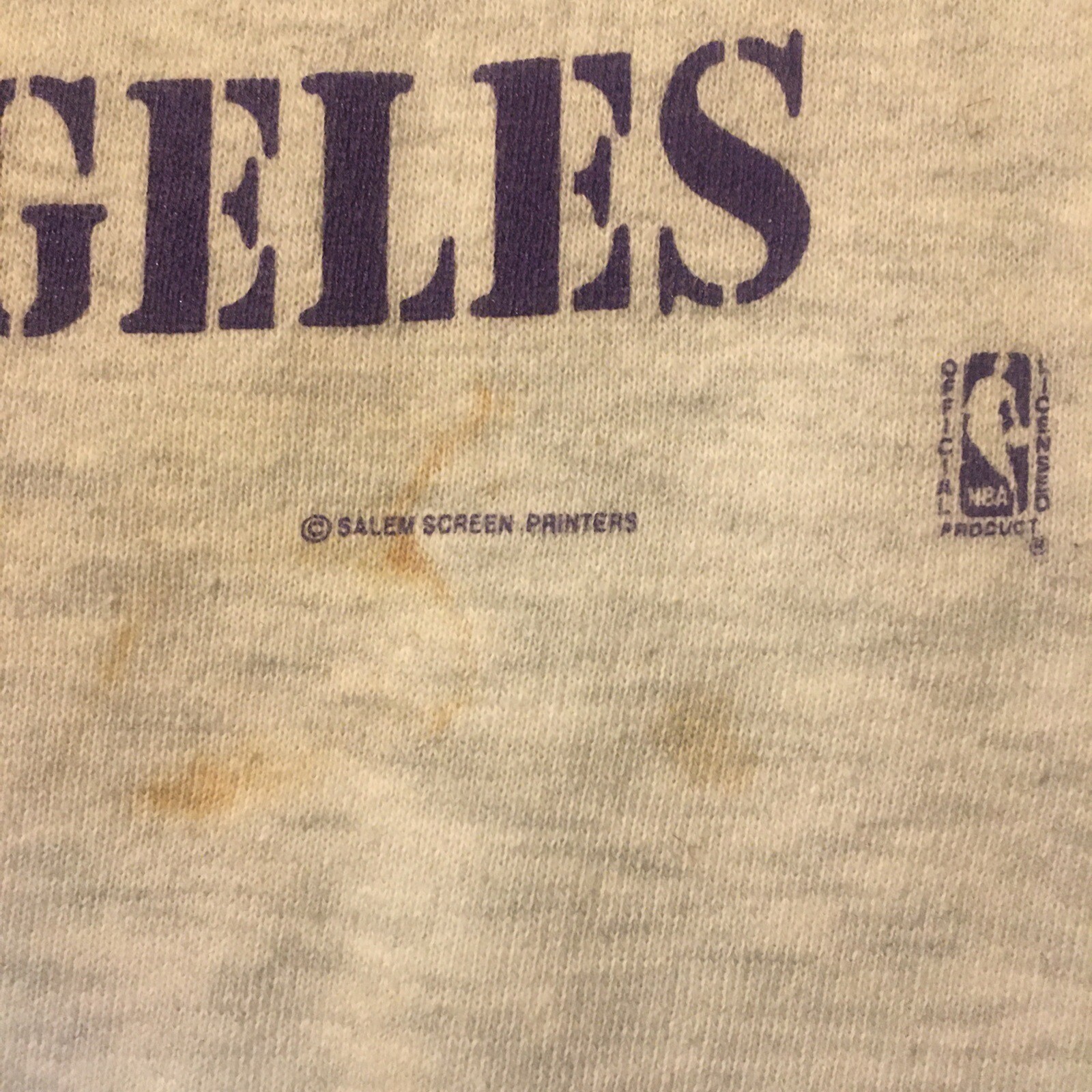 Felpa NBA vintage 1990 Los Angeles Lakers XXL fila anteriore di Salem Sportswear