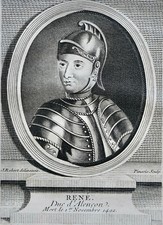RENE DUC D ALENCON (1454-1492) PORTRAIT ENGRAVING FROM 1770