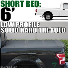 Topline For 1983-2011 Ford Ranger 6' Bed Low Profile Hard Tri Fold Tonneau Cover
