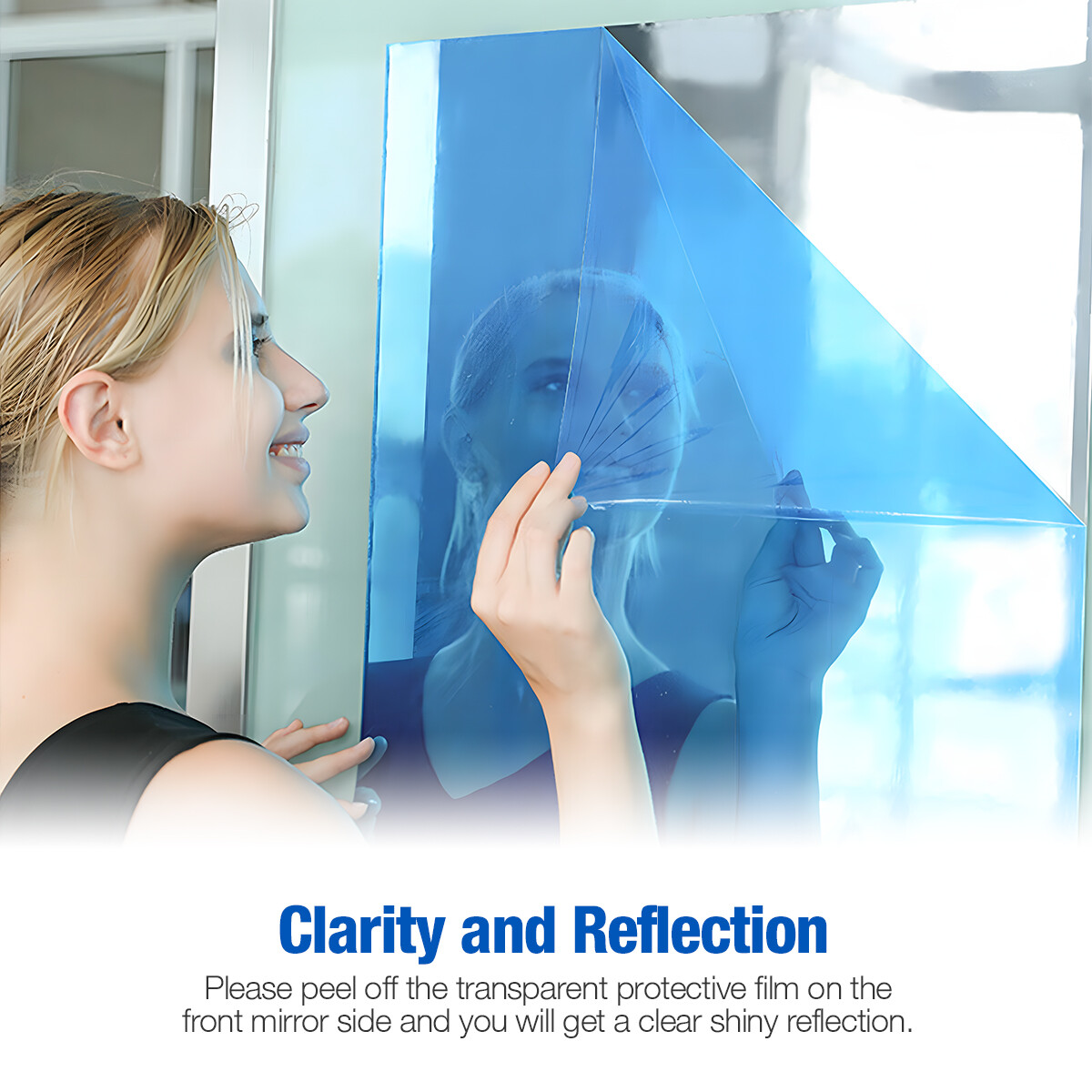 50x100cm Self Adhesive Mirror Reflective Wall Sticker Film Paper