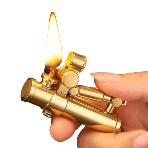 Pocket Lighter Brass VINTAGE Classic Torch Retro Flame Fuel Saving Refillable