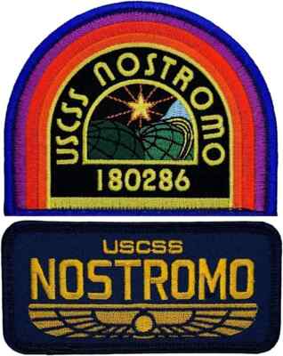 Alien U.S.C.S.S. Nostromo MORALE PATCH | 2PC HOOK BACKING  3.5''     QP057