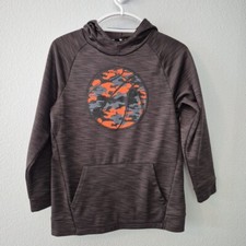 Tek Gear Boys Large 14-16 Basketball Hooded Sweatshirt Washed Never Worn Grey.
