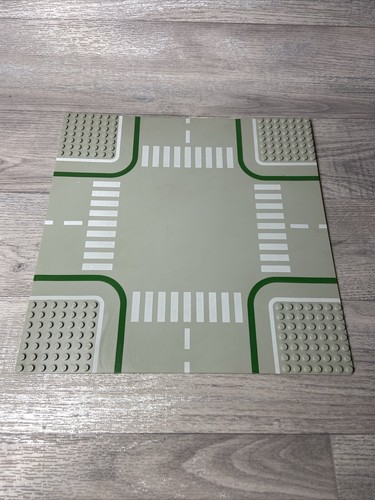 „Lego Vintage Nieten Grundplatte Kreuzung Straßenmuster Zebra Kreuzung 10″“ x 10″““