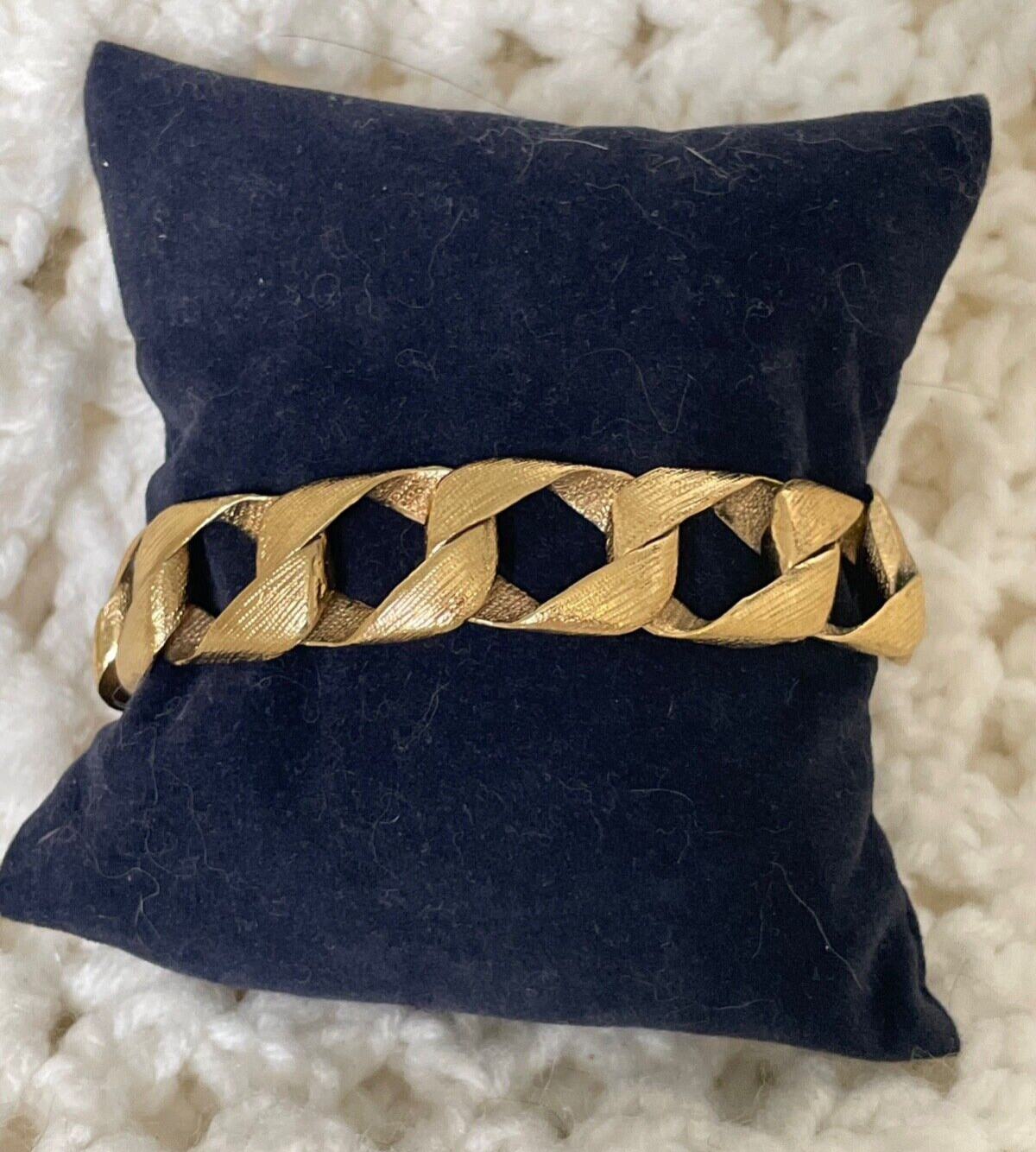 Vintage Kenneth Jay Lane KJL Textured Gold Chain … - image 1