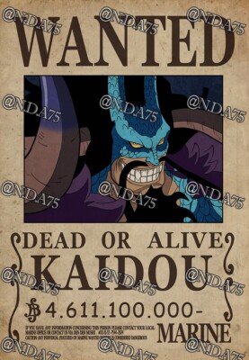 One Piece Wanted Poster - KAIDO **BUY 2 GET 1 FREE! see