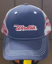 wallis american red white & blue hat usa made
