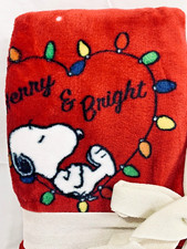 PEANUTS Snoopy  Woodstock CHRISTMAS THROW 55x70 Blanket by BERKSHIRE NEW