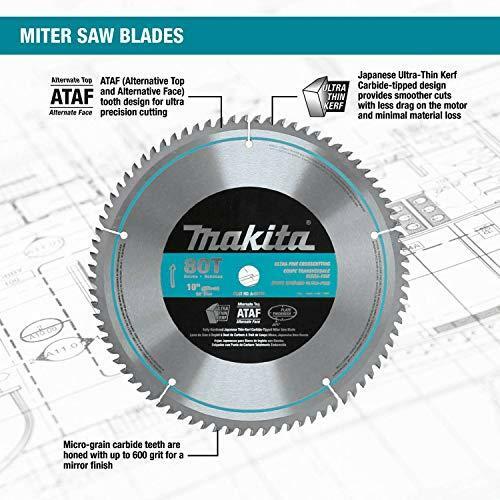 Makita A-93675 10-inch 60 Tooth Micro Polished Mitersaw Blade for  
