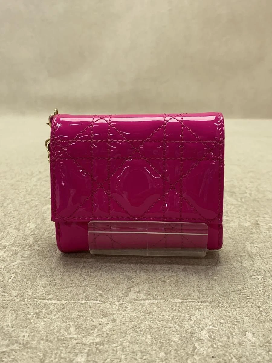 Christian Dior Portefeuille Plié CHAUD FUCHSIA Triple Rose Femme Occasion