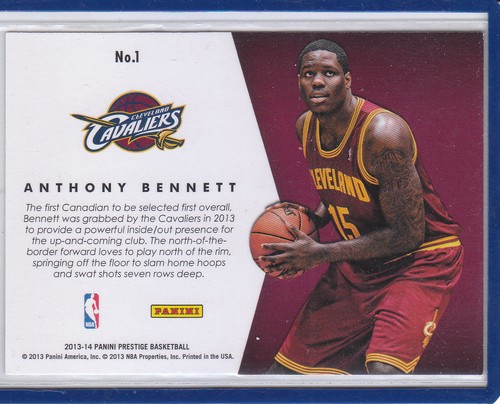 Anthony Bennett 2013 14 Prestige Prestigious Picks Dufex Short Print Cavaliers - Picture 2 of 3