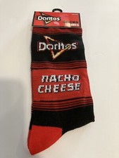 Doritos Nacho Cheese Socks Men Crazy Fun Crew One Pair Novelty Gift Size 6-12