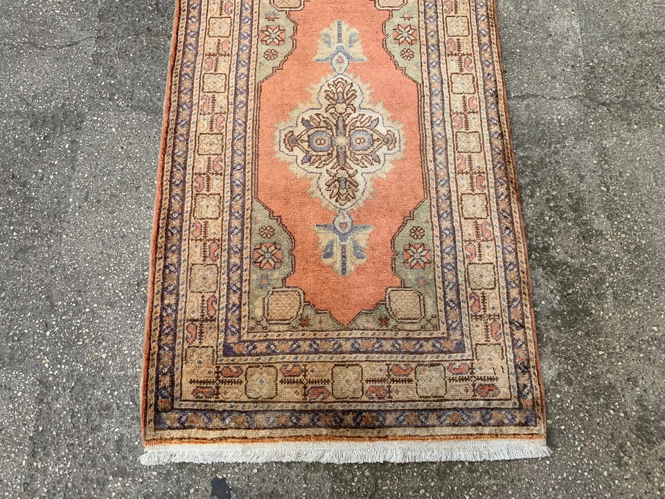 Alfombra natural vintage de 2'1'' x 3'5'' alfombra de pueblo alfombra hecha a mano.SKU:F426 Foto 2 de 4