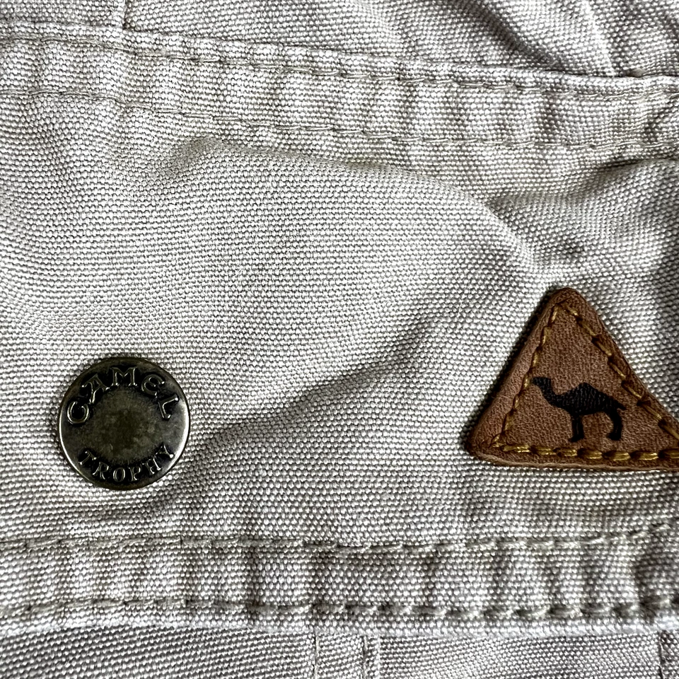 Camel Trophy cargo pants Mens size W38 L29 khaki cotton zip fly outdoors - image 4 of 4