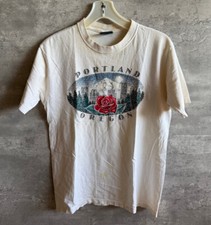 Vintage 1980s Soffe's Choice Portland Oregon White Cotton Tshirt Size M USA Made