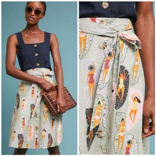Eva Franco Retro Sunbather Skirt Size 12 D25