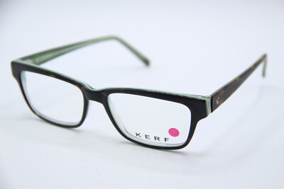 NEW KERF KF 40 COL.079 MATTE BLACK GREEN AUTHENTIC DESIGNER EYEGLASSES 54-17