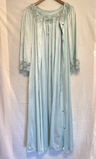 Vtg Gilead Nightgown Robe Peignoir Set Baby Blue Nylon Lace Sz Md