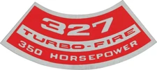 OER Air Cleaner Decal Turbo-Fire 327/350 HP Camaro Nova Chevelle Impala Corvette