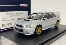 1:43 HI STORY HS433SL Subaru Impreza WRX STI Version 8 2002 JDM scale model car