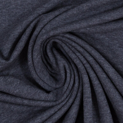 0,5 m Eike Sweat melange dunkelblau (1598) , gerauht (14,90 EUR/m)
