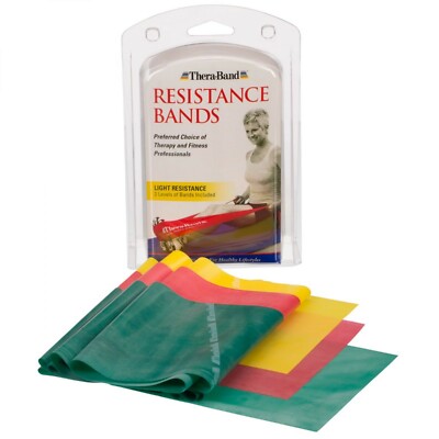 Thera-Band Light Latex 3 Band SET Resistance Beginner Pilates RYG new HYG165LT