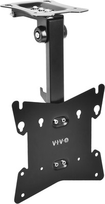 VIVO Black Manual Flip down Mount Folding Pitched Roof Ceiling Mounting for Flat