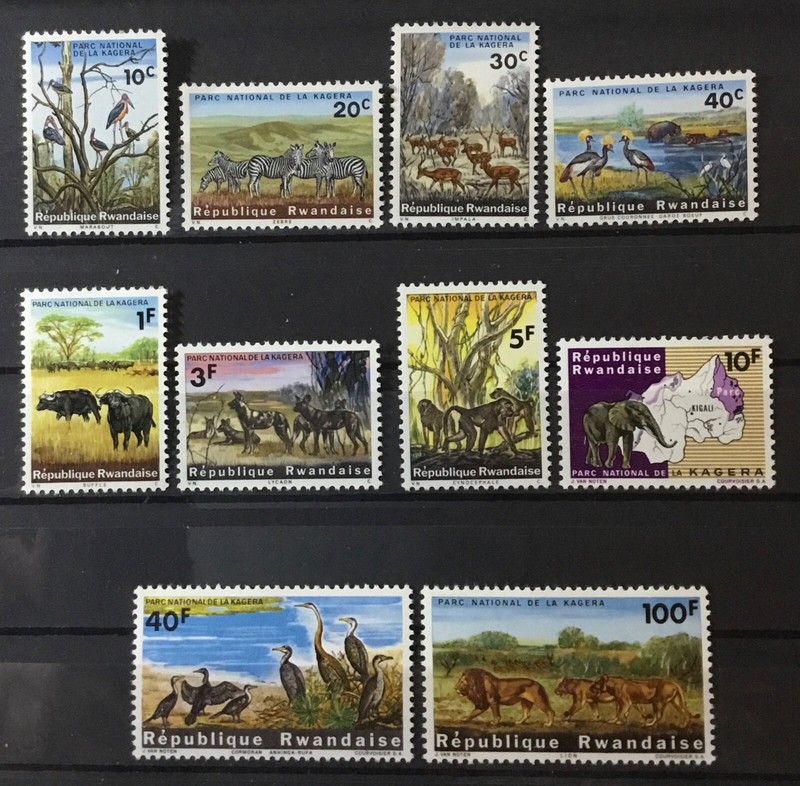 RWANDA #99-108.  KAGERA NATIONAL PARK PUBLICITY.   MNH