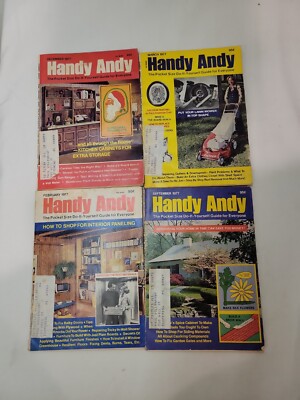 Lot of 4 Vintage HANDY ANDY Do-It-Yourself Guide Home/DIY Magazines 1977
