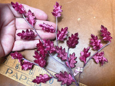 vintage millinery fern leaves fuchsia pink 1 spray made in Japan