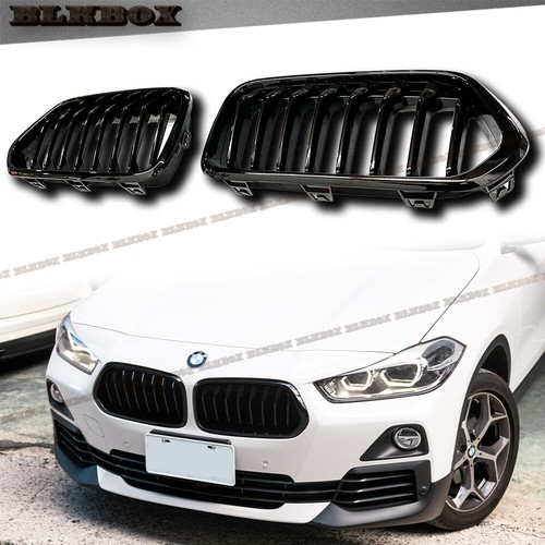 FIT BMW 2018 to 2022 F39 X2 SPORT UTILITY KIDNEY GRILLE SINGLE SLANT GLOSS BLACK - Imagen 1 de 4