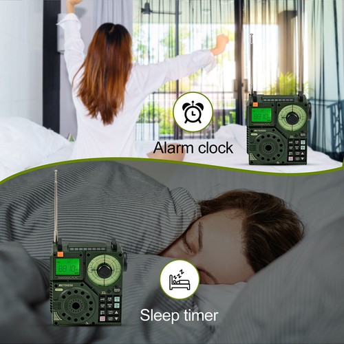 Radioaficionado portátil Retekess V115 AM/FM/SW TR112 alarma SOS multibanda - Imagen 22 de 25