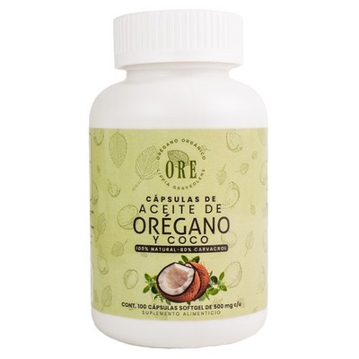 Oregano Oil Capsules with Coconut Oil (100 Count)   80% Carvacrol by ORE Oregano
