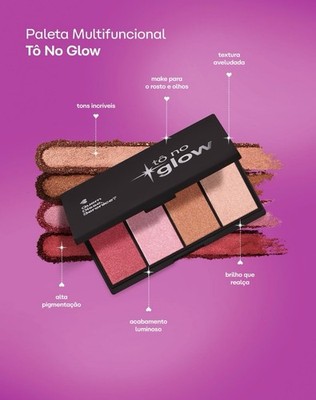 Boticário Paleta de Maquilhagem Multifuncional Tô No Glow 14,2g