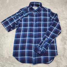 Schott Bros Shirt Mens Medium Plaid Flannel Button Down Long Sleeve Workwear