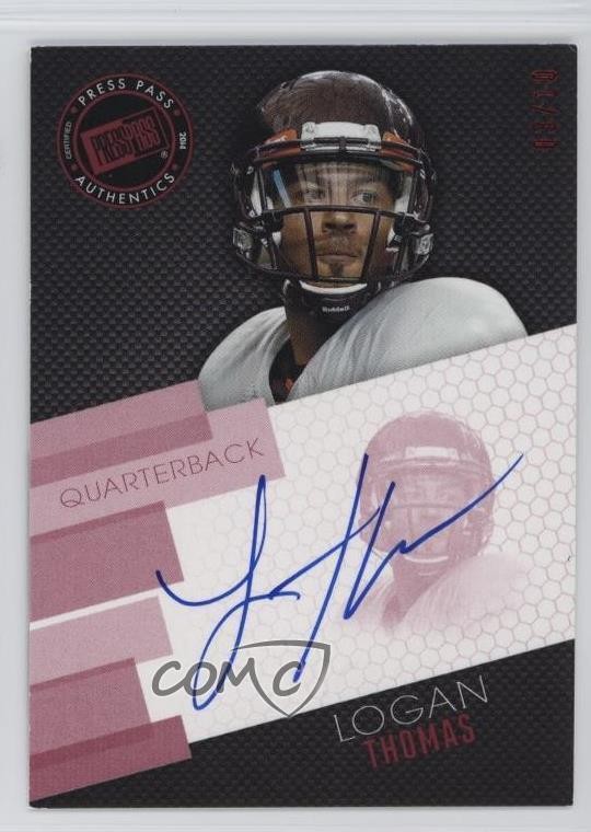 Logan Thomas Press Pass Signings #LT Red