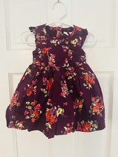 Janie and Jack Girls Floral Dress Flutter Sleeve Size 6-12 Months EUC
