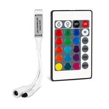 Mini 4 PIN LED Controller, 24 Keys IR Wireless Remote Control, DC 5V24V RGB L...