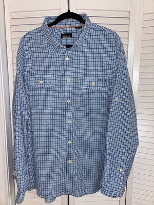 Orvis Shirt Men XL Fishing seersucker pucker river guide 2.0 tech active fit